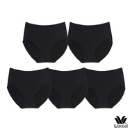 Wacoal Panty กางเกงในรูปทรง SHORT แบบเต็มตัว 1 เซ็ท 5 ชิ้น (สีดำ/BB) - WU4F34
