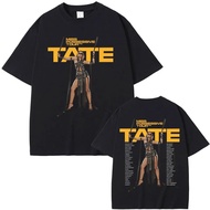 2025 Singer Tate Mcrae T8 Music T-Shirt Men Women Retro T-Shirt Cotton Oversized Short-Sleeved T-Shi