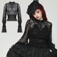 哥德性感透視總蕾絲古典束腰燈籠長袖上衣DARK IN LOVE台灣TW608