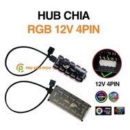 Hub chia RGB 12V - Bộ chia led quạt RGB 12V 4pin 10 cổng hỗ trợ Mainboard Gigabyte Asus MSI Asrock