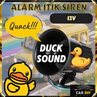 CAR DIY Alarm Itik Siren Duck Sound Siren 12v Super Loud Universal Siren Itik Bunyi Alarm Itik Duck 