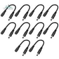 10pcs 5.5mm X 2.1mm 18 AWG DC Connector, Male to Female 1.6FT Power Extension Cable for Devices
