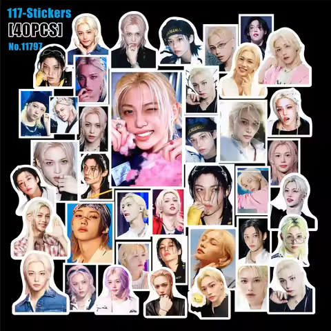 40 stickers per set for STRAYKIDS album, Karma merchandise, account stickers, Felix celebrity phone 