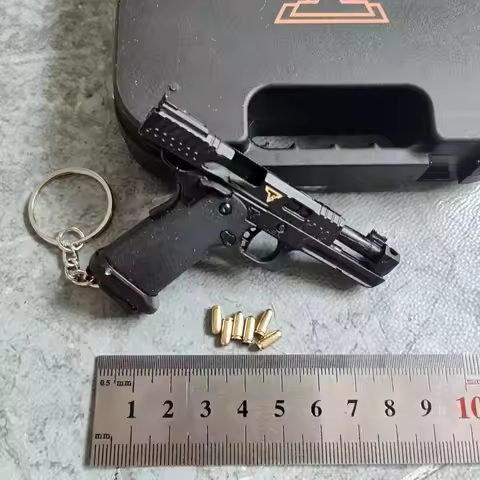 G34 TTI Pistol 1: 3 Alloy Empire Gun Model Shell Ejection Keychain Assemble Disassemble Mini Gun for