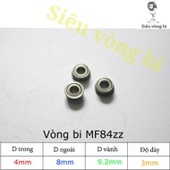 Flange bearing MF84ZZ - Rim bearing MF84ZZ - Standard 4x8x3mm (rim 9.2mm)
