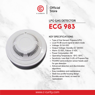 C-CURITY อุปกรณ์ตรวจจับควัน อุปกรณ์ตรวจจับความร้อน และอุปกรณ์ตรวจจับแก๊ส Smoke Detector Heat Detecto