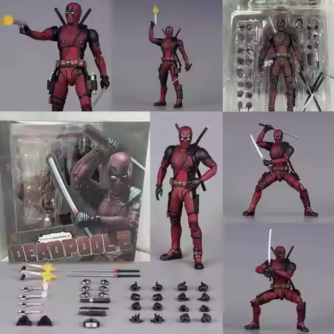 In Stock Bandai Original Shf Deadpool Model Kit Anime Model Toys for Boys Gifts Original Box Collect