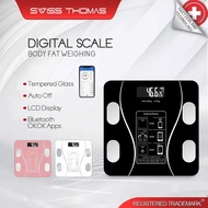 【Poland】Swiss Thomas Bluetooth Body Fat Scale, Smart BMI Scale, LED Bathroom Scale, Wireless Weight 