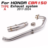 NEW For Honda CBR150 CBR125 CBR125R CB125R CBR150R CB150R 2017-2024 Motorcycle Exhaust Modified Midd