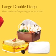 Termurah Large Double Deep / Paket Rantang Jumbo Tupperware Original