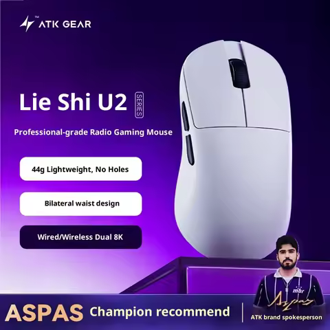 Atk Liekong U2 Wireless Bluetooth Mouse Dual 8k Gaming Specific Three Modes Ergonomic Lightweight Of