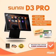 SUNMI D3 PRO Smart Desktop Touchscreen POS Terminal Android 13 Genuine