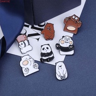 DWAYNE We Bare Bears Badge Backpack Bag Creative Jewelry Accessories Classic Character Three Bear Bear Enamel Brooch