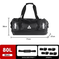 REGJU กระเป๋ากระเป๋ากันน้ำกระเป๋ารถจักรยานยนต์พีวีซีภายนอกสถานที่กันน้ำ40L 60L 80Lไหล่กระเป๋าดำน้ำว่