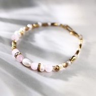棉花糖公主-暗戀 | 天然粉晶珍珠黃銅手鏈