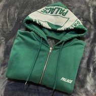 PALACE big tri-ferg zip hood 深綠M連帽外套（男女皆可）