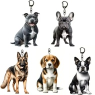 Cute Bulldog Pitbull Beagle keychain to decorate backpacks, handbags, accessories, high-quality Acry