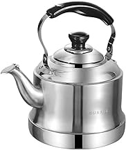 Stovetop Heat Water Kettle 304 Stainless Steel Whistling Kettle Portable Tea Kettle Stovetop Kettle For Gas Stove Induction Cooker Teapots for Tea (Color : A, Size : 4L)