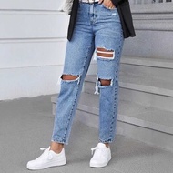 S Aa A In I N T O C K. A 2 1 8. Women's Denim Pants With Holes Casual Harem Aa