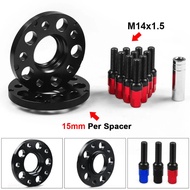 15mm 66.6mm 5x112mm Hub Centric Bore Wheel Spacers M14x1.5 Tapered Bolts For Audi Q5 SQ5 W/Ball Bolt