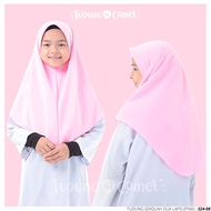 Tudung Unit Uniform Puteri Islam PPIM Tudung Pink Awning Scuba dan Tudung Dua Lapis Original Tudung