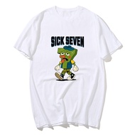 Sick Seven 67 Halloween Costume Fun Wordplay Design T-Shirt Y2k Six Seven Joke Sarcastic Saying Tee 