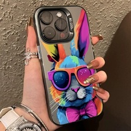 Cute Colorful Rabbit Phone Case For Vivo Y78 Y17 Y15 Y12 Y11 Y16 Y15A Y15S Y33S Y21S Y21 Y02 Y02S Y0