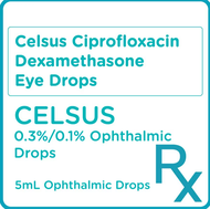 CELSUS Celsus Ciprofloxacin Dexamethasone Eye Drops 0.3%/0.1% 5mL Ophthalmic Drops [PRESCRIPTION REQ
