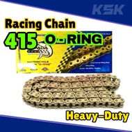 415 SPROCKET CHAIN O-RING 415 X 122L / 415 X 132L GOLD CHAIN ESPADA RANTAI ORING EMAS RANTAI 415 MOT