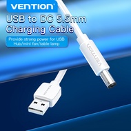 Vention USB to DC 5.5mm Charging Cable USB A Male to DC 5.5 Connertor Power Supply Charger Adapter Cable for HUB USB Mini Fan Table Lamp Power Cable