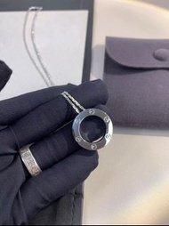 Cartier 白金LOVE單圈頸鏈 全新Outlet款