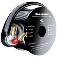Maximm in Wall Speaker Wire - 200 Feet, Black - 12AWG CL3 Rated 2-Conductor Wire 12/2 (Copper Clad A