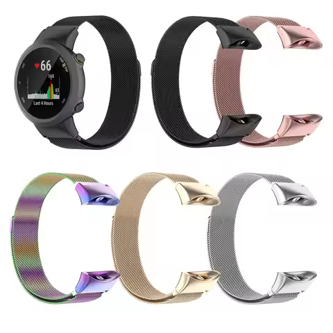 Magnetic Loop Band For Garmin Forerunner 45 45S Strap Bracelet For Forerunner Swim 2 Metal Watch ban