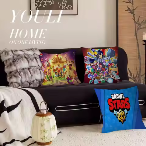 Strategy game B-BRAWL STARS Cushion Cover Pillowcase Upholstery Sofa Throw Pillow Home Decor Pillowc
