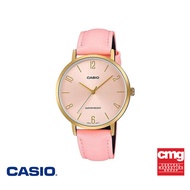 CASIO นาฬิกาข้อมือ CASIO รุ่น LTP-VT01GL-4BUDF สายหนัง สีชมพู