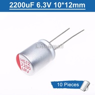 10pcs DIP Polymer Solid Capacitor 2200 6RV 2200uF 6.3V 6.3V2200uF Through Hole Electrolytic Capacito