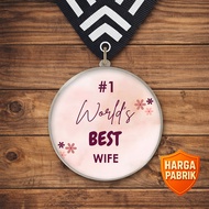 Custom Acrylic Medal Graduation Gift Birthday Gift Souvenir - World Best Wife