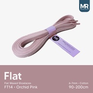 LILIN MR Shoelaces FT14 Orchid Pink - Waxed Shoelaces 6-7mm Flat Flat (Waxed Laces) 90cm 120cm 150cm