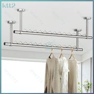 Custom made Drying Rack Balcony Stainless Steel Fixed Drying Rack 304 Clothes Drying Hanging Rod Paint Black 25 Steel Pipe Hanger laundry rack ceiling