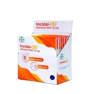 Incidal  OD 10mg  1 strip 4 tablet obat alergi gatal gatal,Biduran