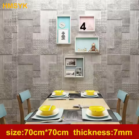 3D Self-adhesive Stereo Wall Stickers Bedroom Wallpaper Waterproof Creative Network Red Live Room De