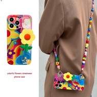 【Blooming on Your Phone】Silicone Flower Phone Case for iPhone 13–17 | Soft Cover with Wrist Strap & 