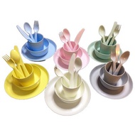 [READY STOCK] Post Same Day IKEA KIDS KALAS SET OF 6 PCS (cutlery bowl plate mug) PASTEL