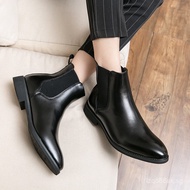Ready Stock Leather Men'S Boots Shoes Handsome High Tops Comfortable Work Boots HQ3A