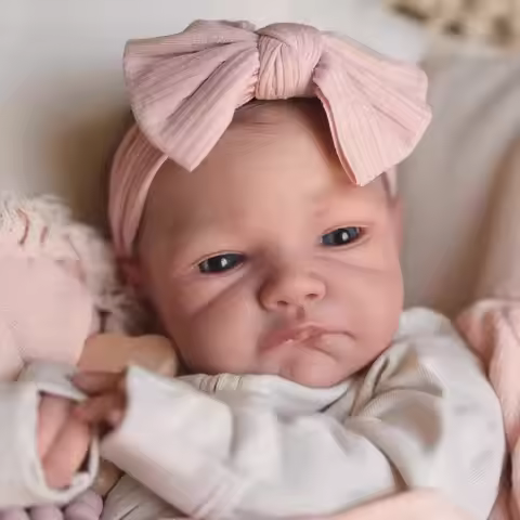 48CM Reborn Silicone Dolls August awake Complete Finished Touch Soft Newborn Baby Realistic Handmade