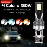 LOVESPACE 2Pcs H4 H7 9005 9006 H1 H3 12LED-3030SMD Canbus LED Bulb Car Led Fog Driving Lamp Light 12