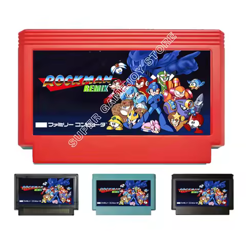THE MEGAMAN REMIX 73 in 1 Game Cartridge Rockman Remix for FC Console 60Pins Video Game Cartridge