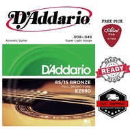 (READY STOCK) D'Addario Acoustic Steel Strings Set  EZ890 .009 - .045  Tali Gitar Akustik