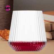 G&Y 1pc Plastic Transparent  Glasses European Hexagonal Gold Rimmed  Glasses Home Whisky Glasses Red