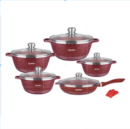 DESSINI 12S COOKWARE SET-MIX COL Panci Dessini Set / Panci Masak Anti Lengket
